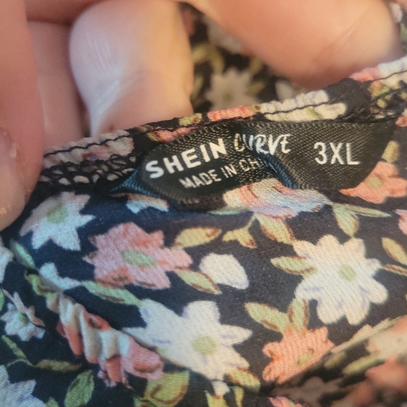 Pink and White Flowers Wrap Bust Spaghetti Strap Dress - Picture 7 of 14